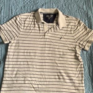 Men’s Blue/Gray striped Nautica polo shirt